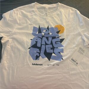 lululemon athletica White and Blue Graphic Tee